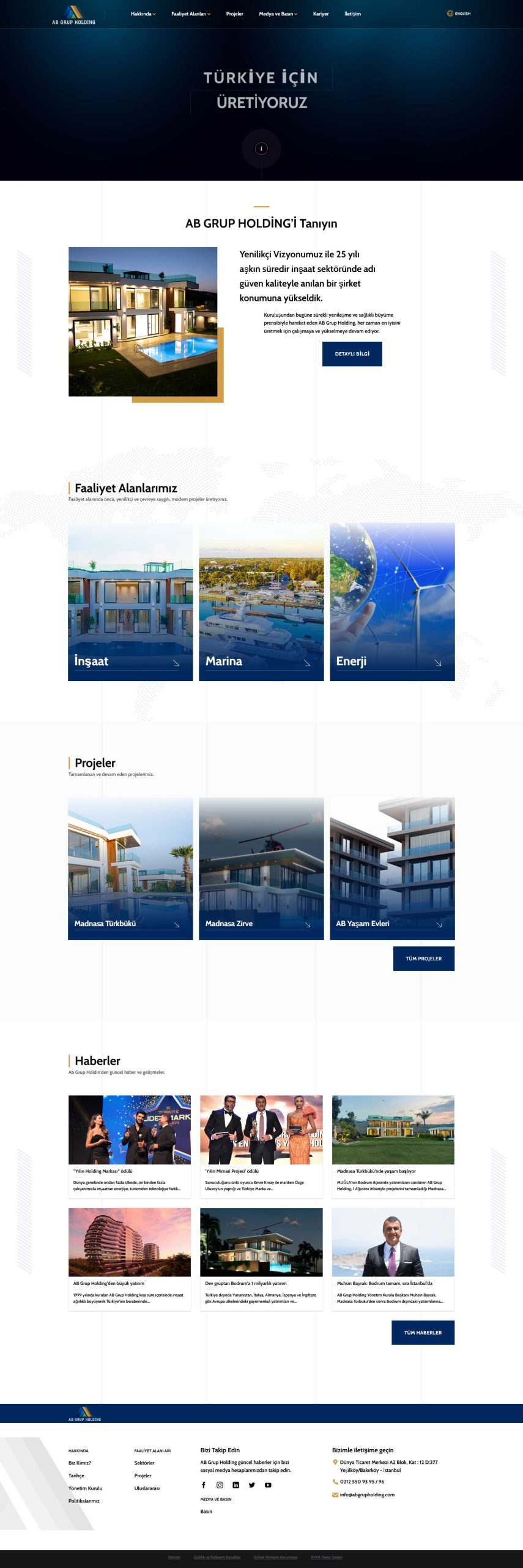 AB Grup Holding, Kurumsal Web Tasarım