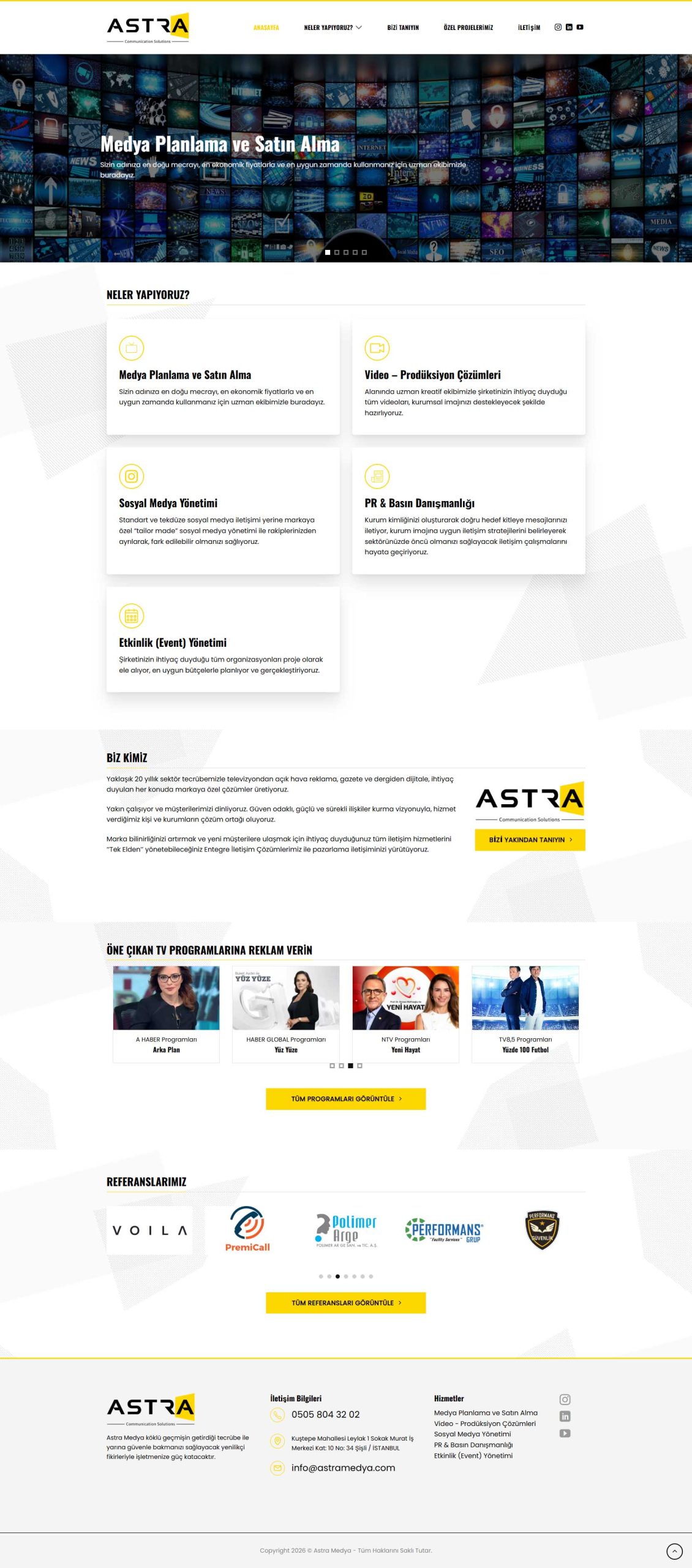 Astra Medya, Web Tasarım