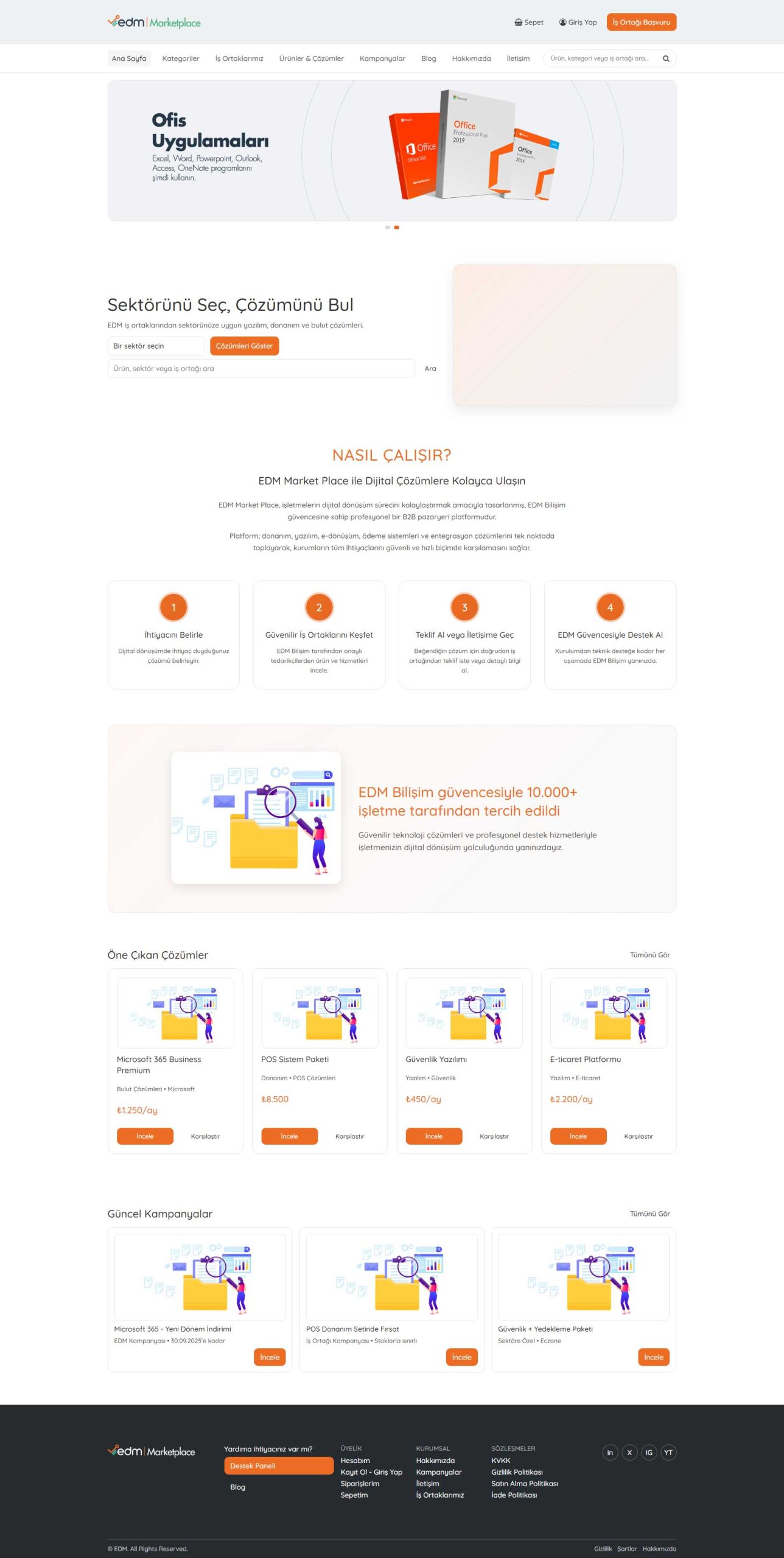 EDM Market Palace, Kurumsal Web Tasarım