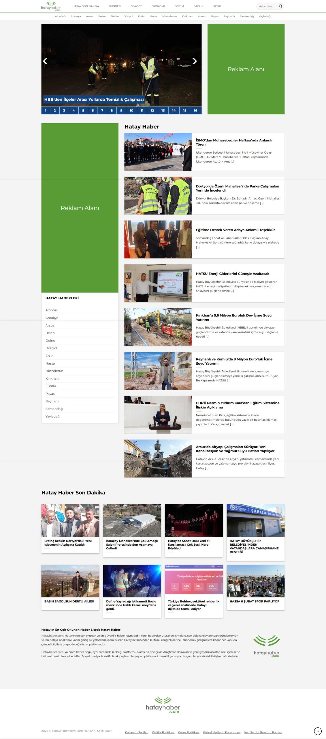 Hatay Haber, Web Tasarım