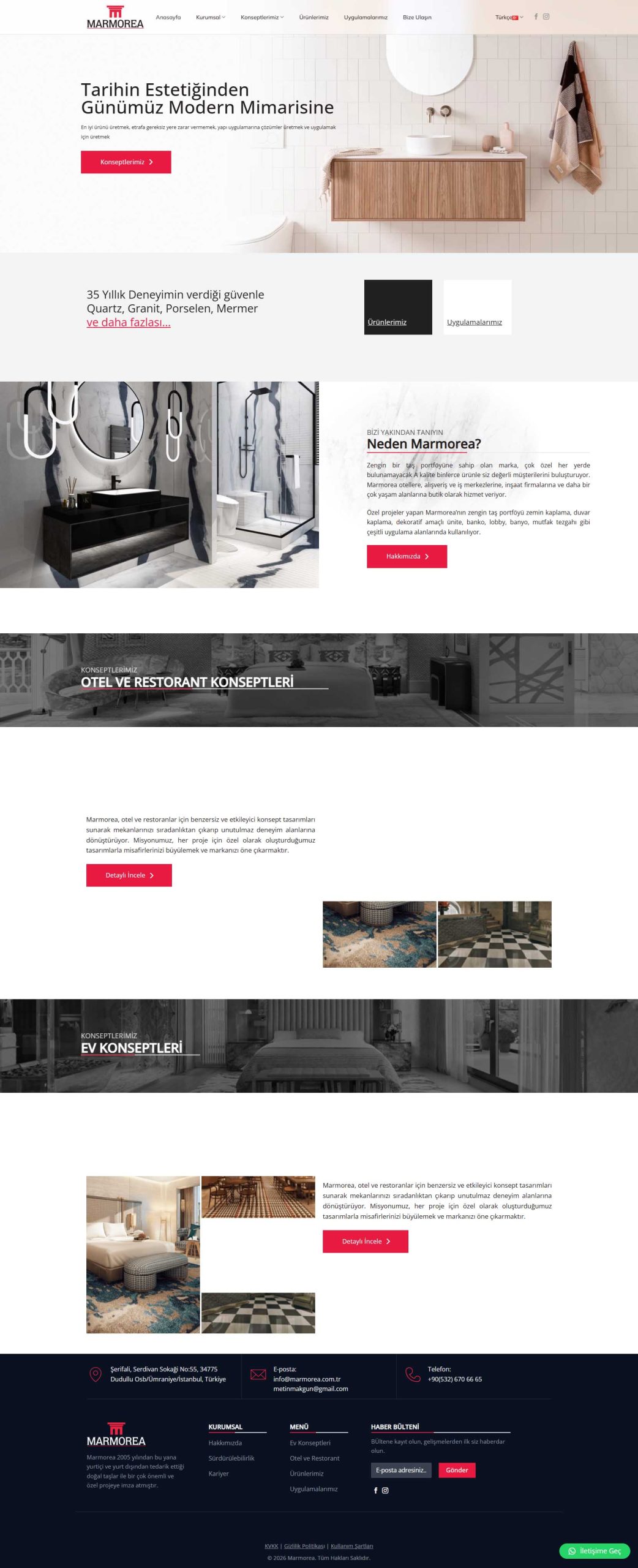 Marmorea, Kurumsal Web Tasarım