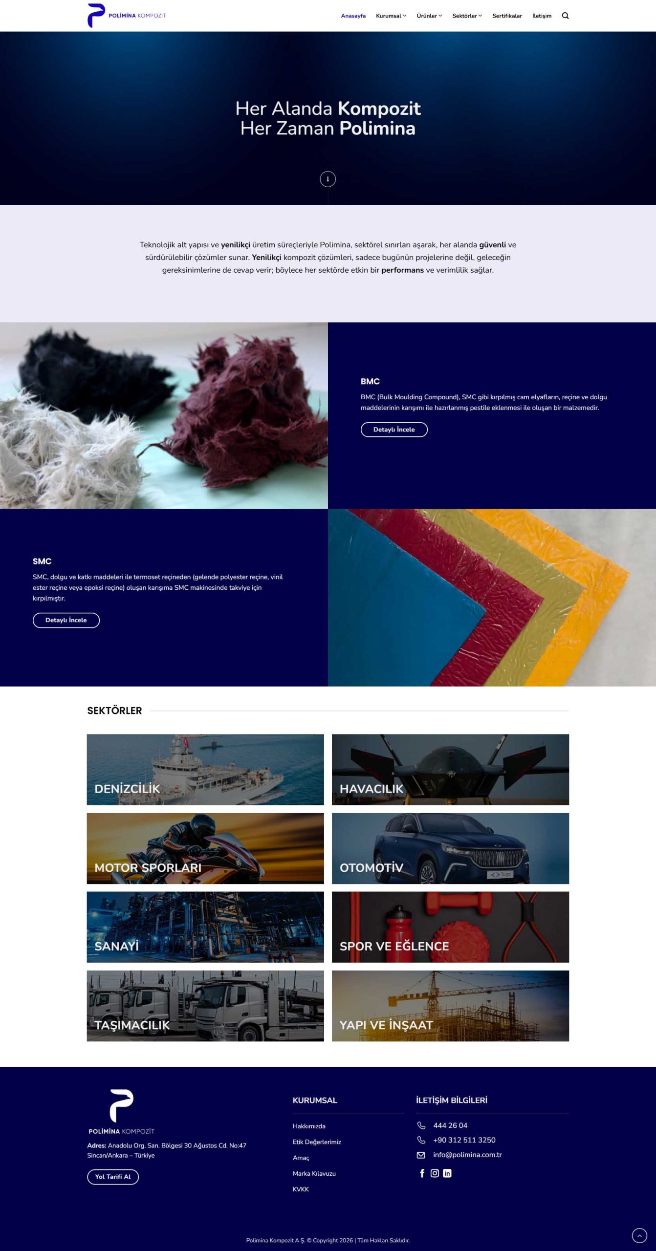 Polimina, Web Tasarım