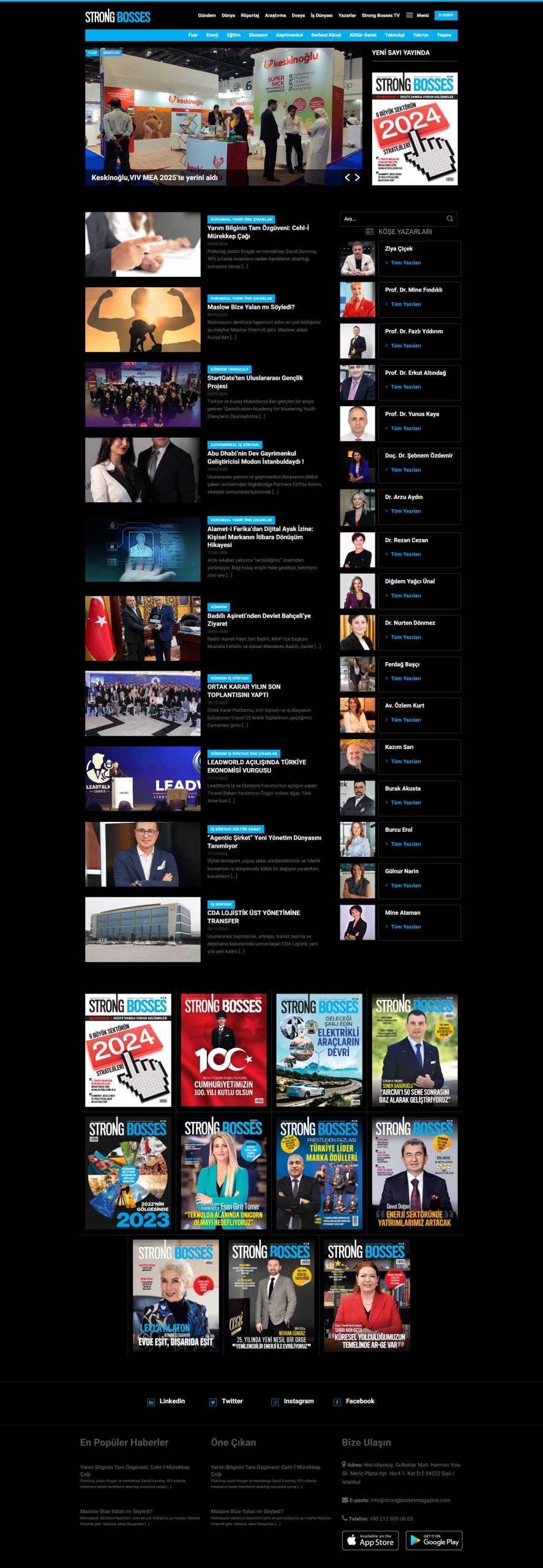 Strong Bosses Dergi, Web Tasarım