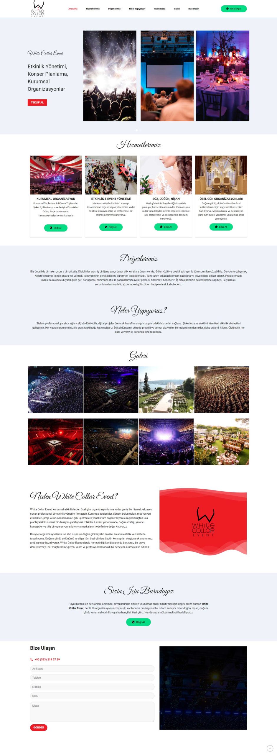 WhiteCollar Event, Web Tasarım